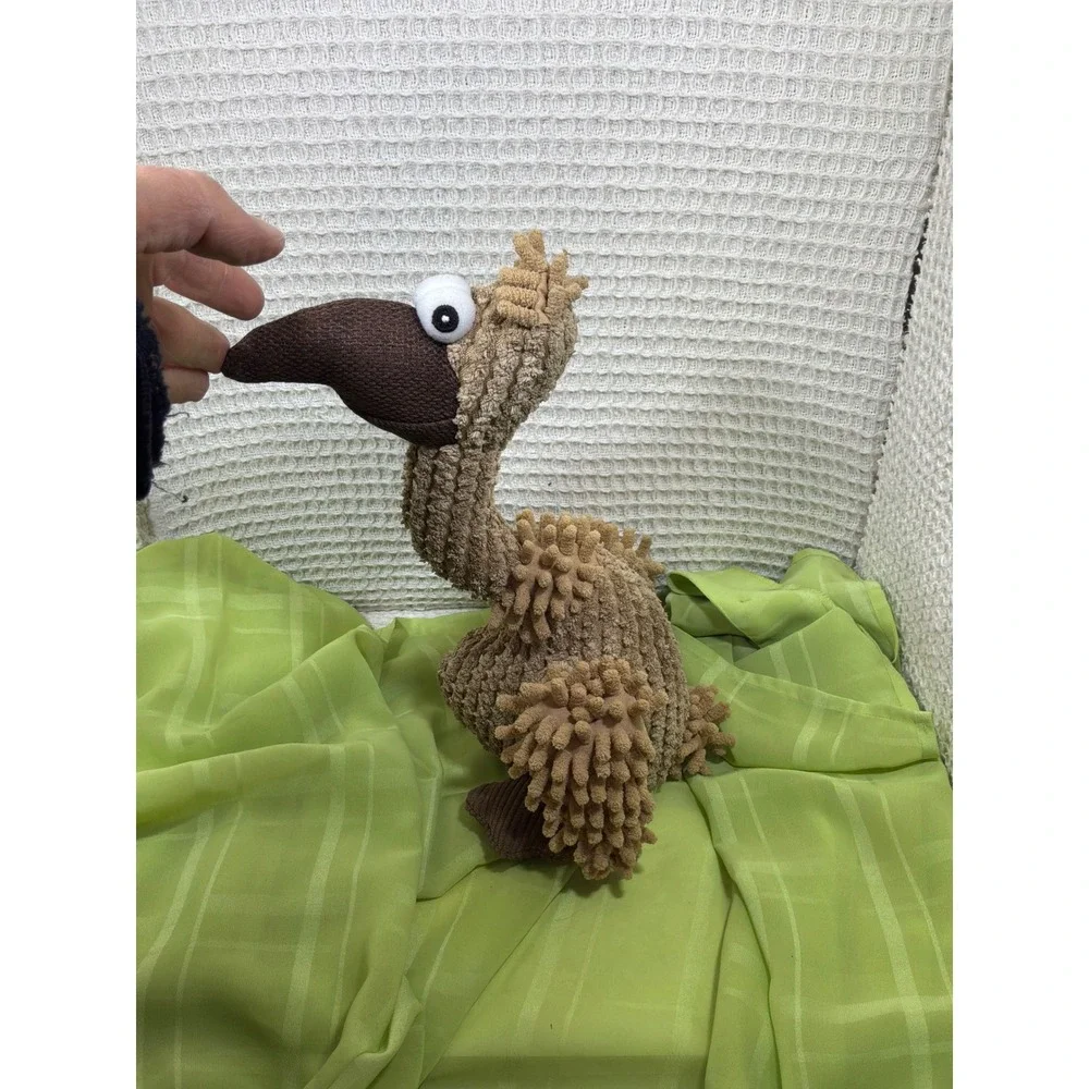 Quirky Bird Dog Unbranded Plush Squeaker Toy Medium‎ Brown Tan Ostrich Emu